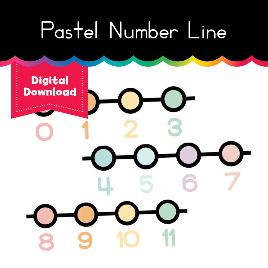 Pastel Number Line