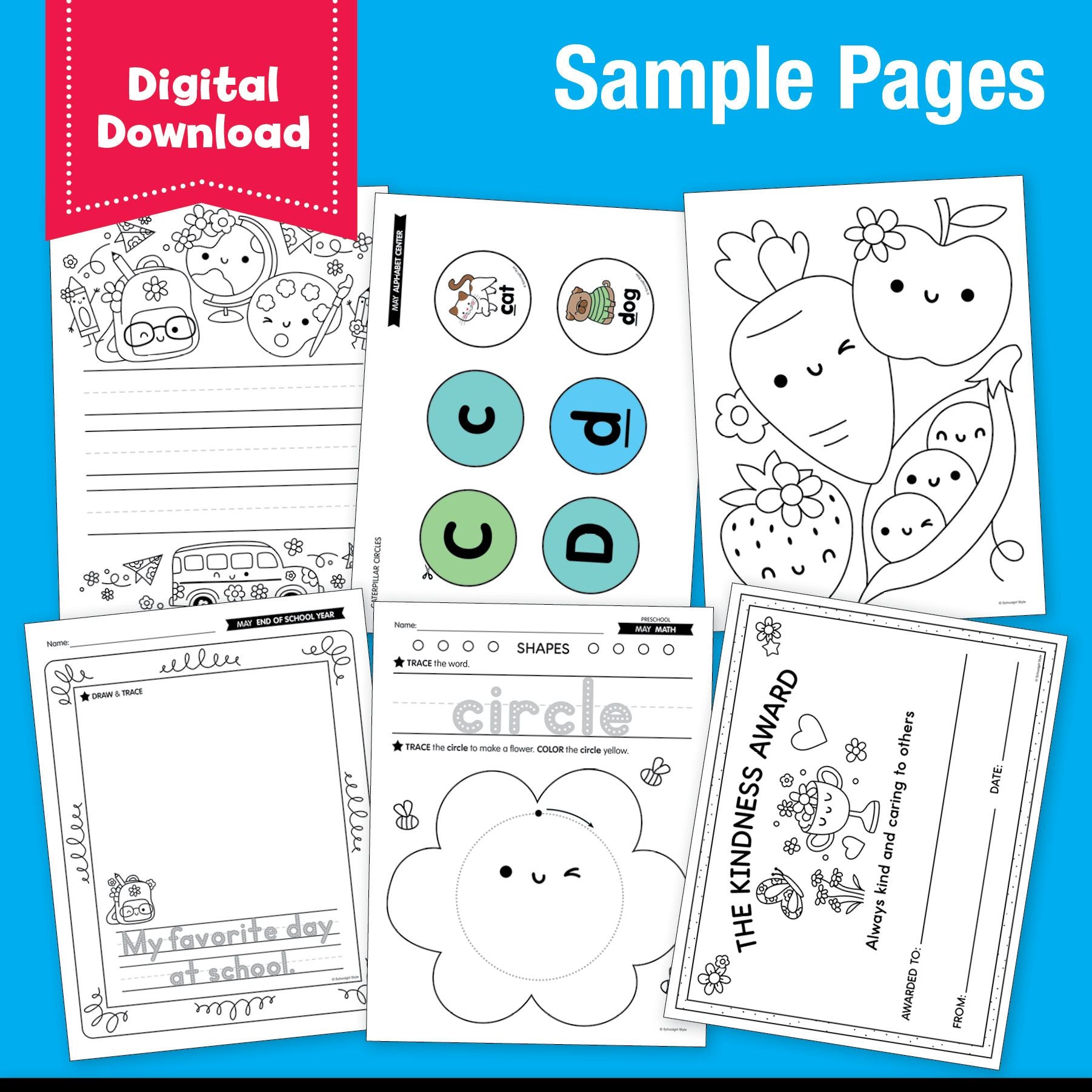 Printable Preschool May Homeschool Curriculum Bundle