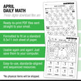 Load image into Gallery viewer, Printable First Grade April Daily Math
