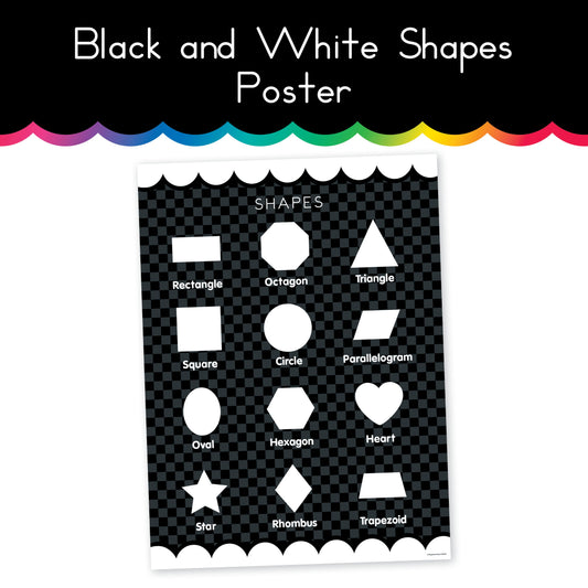 Black and White Shapes Poster