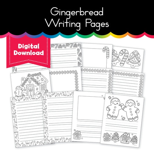 Gingerbread Writing Center Pages