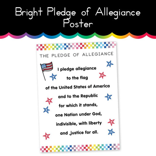 Bright | Pledge of Allegiance | Home Learning Poster