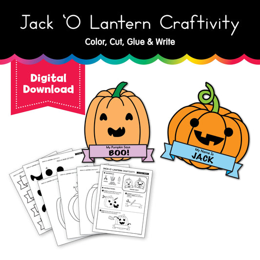 Printable Jack-O'-Lantern Craftivity