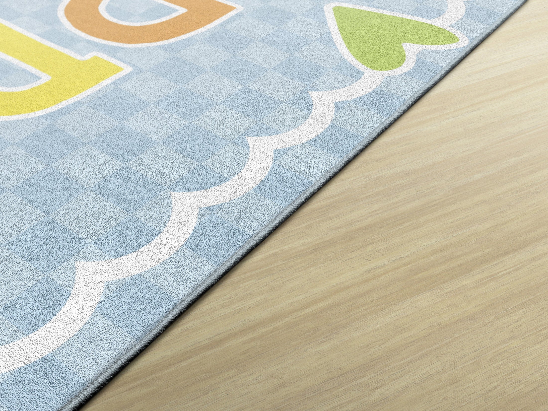 Sprinkle Kindness Blue Checkerboard Rug 