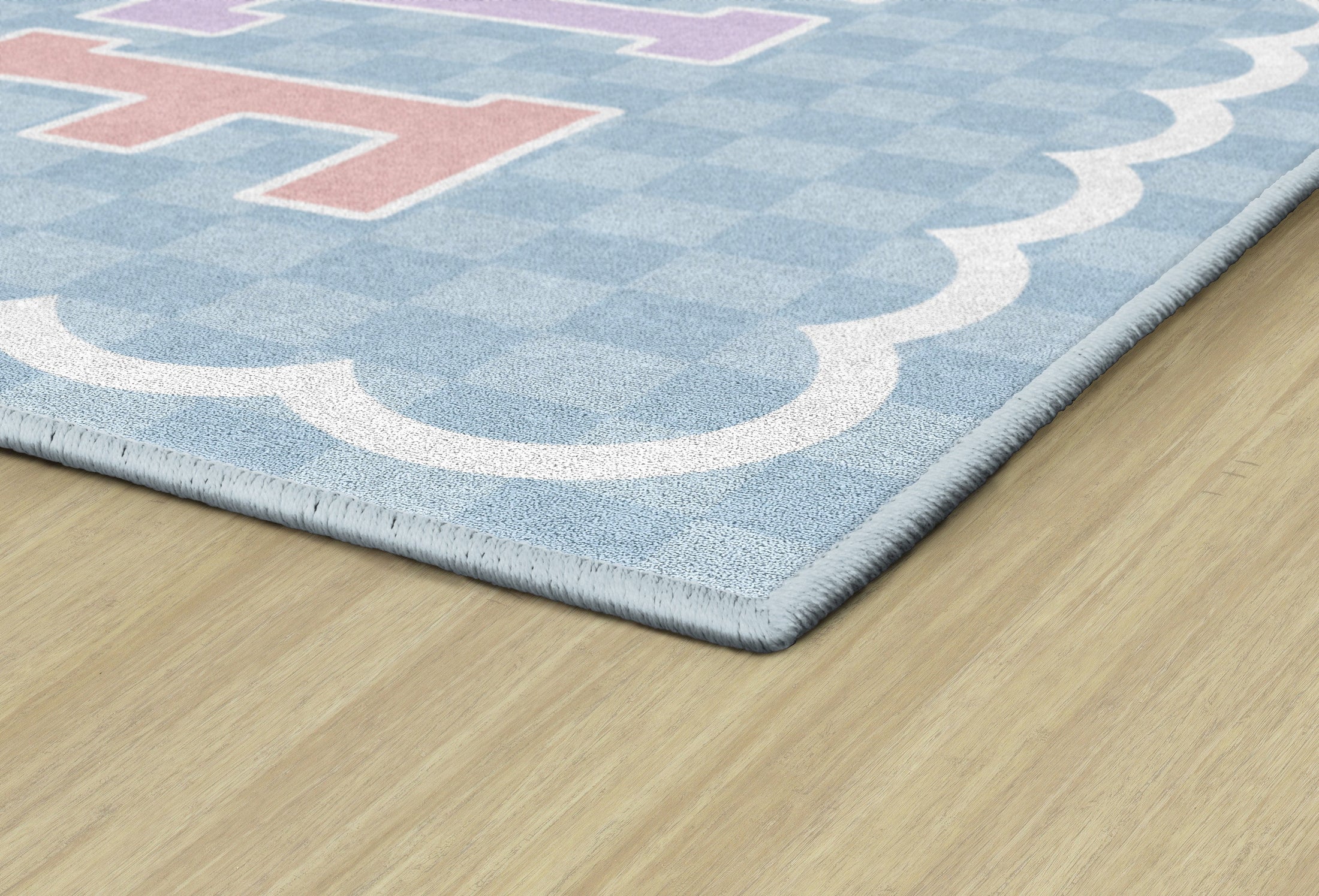 Sprinkle Kindness Blue Checkerboard Rug 