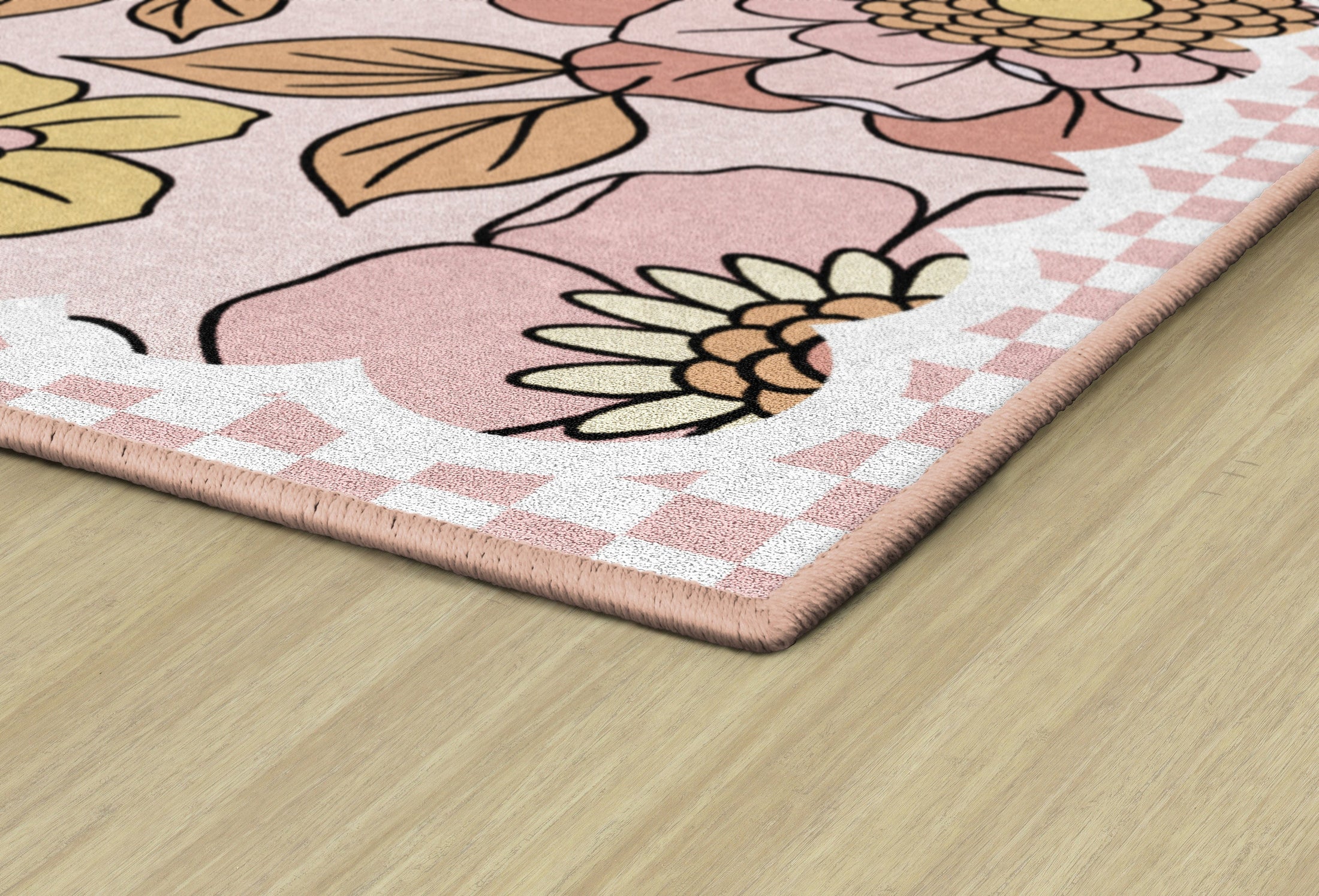 Retro Floral Classroom Rug by Schoolgirl Style