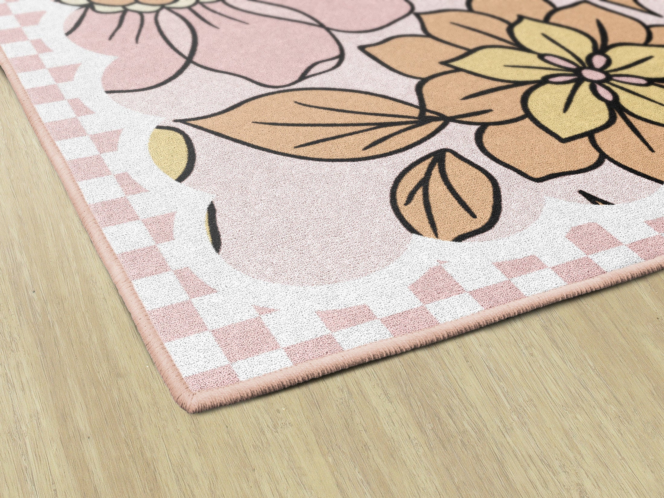 Retro Floral Classroom Rug by Schoolgirl Style