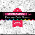 Load image into Gallery viewer, Printable Kindergarten February Daily Phonics
