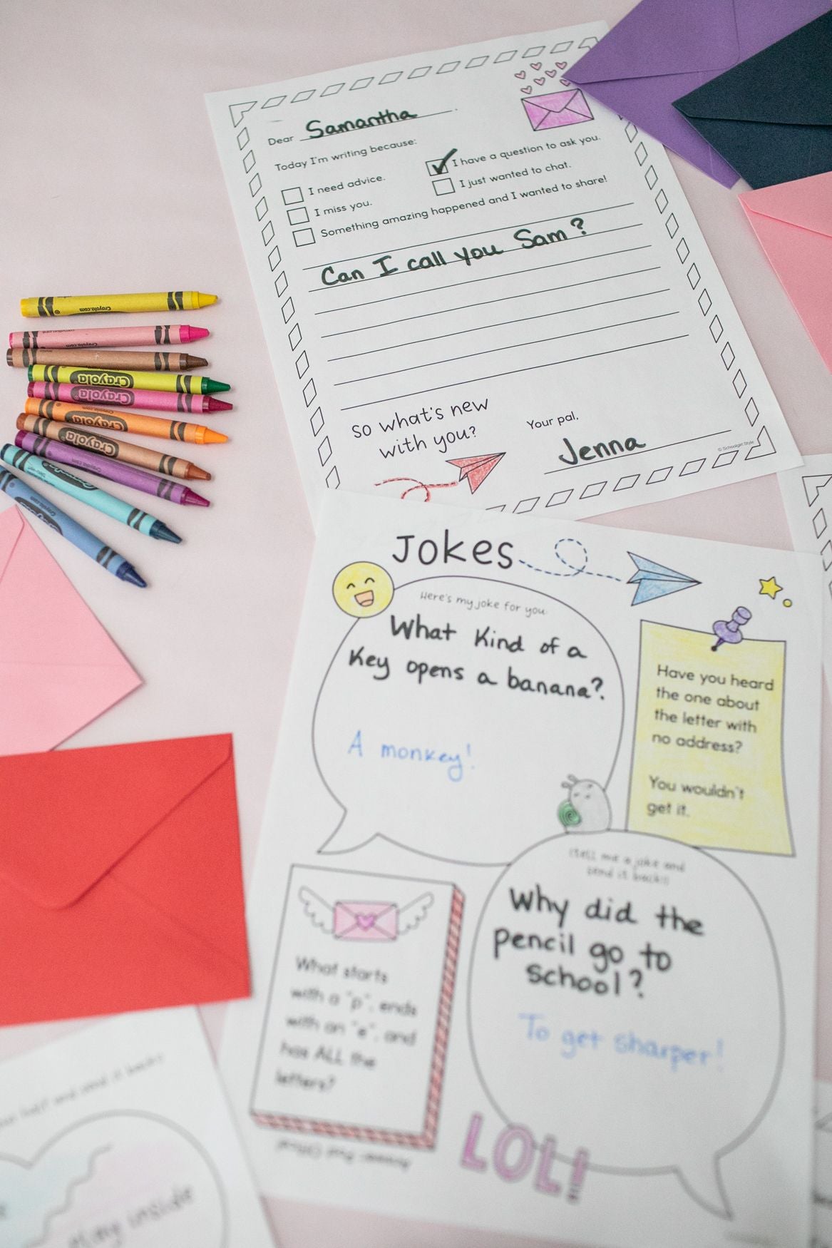 Printable February Pen Pal Snail Mail