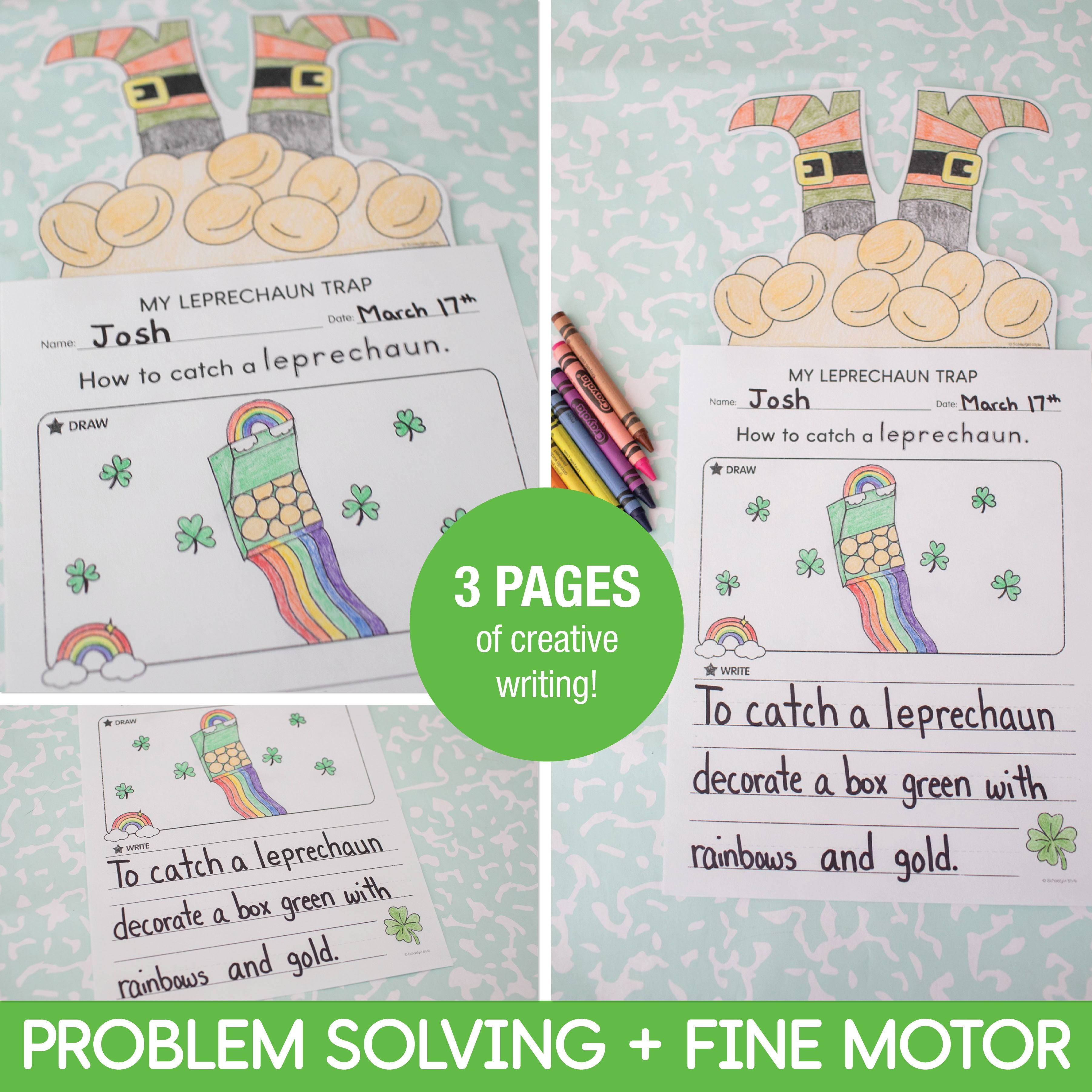 Printable March My Leprechaun Trap Craftivity