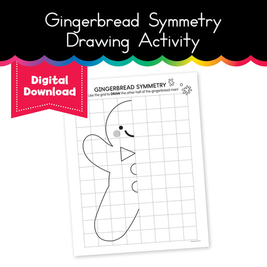 Gingerbread Symmetry Drawing Activity 