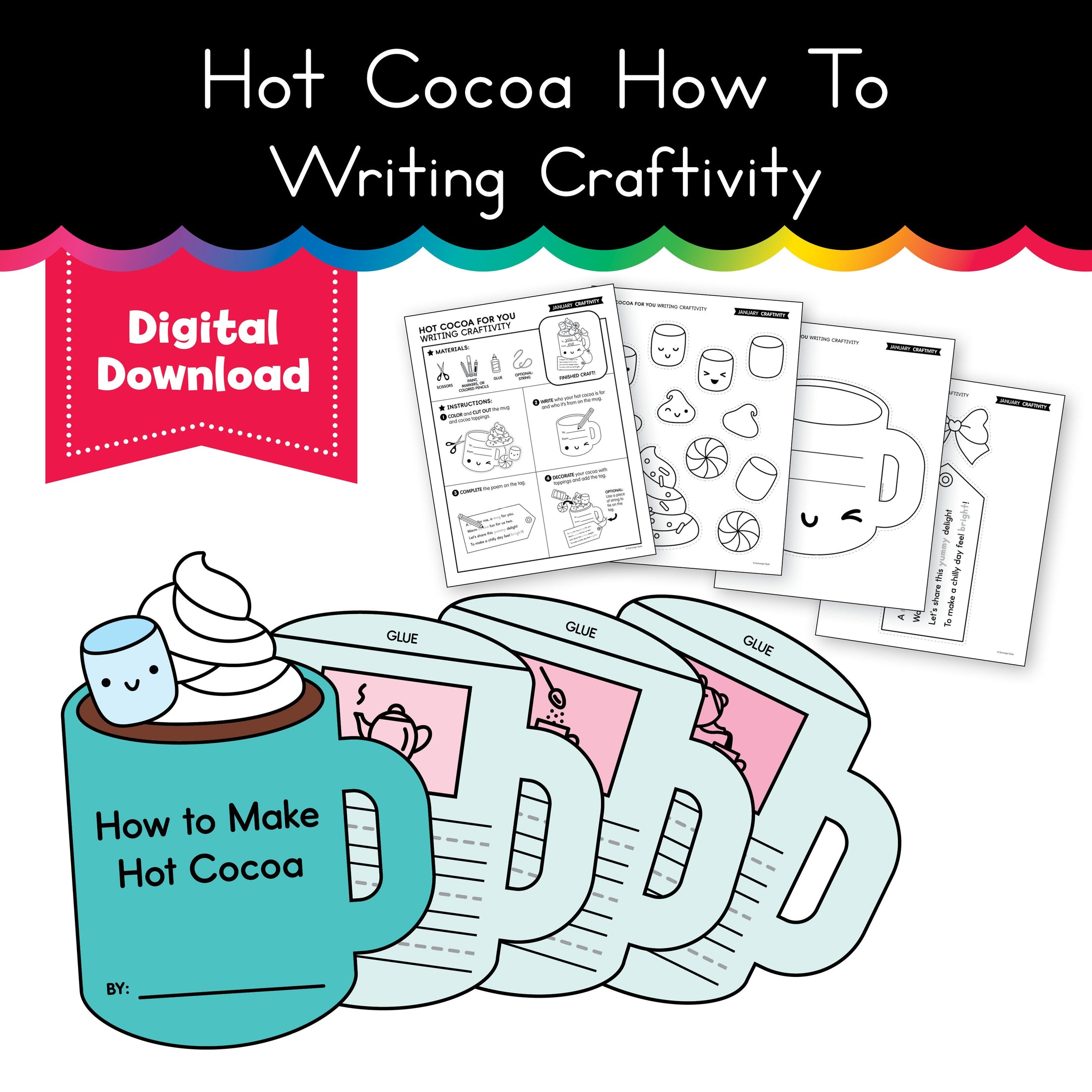 Printable January Hot Cocoa How To Craftivity