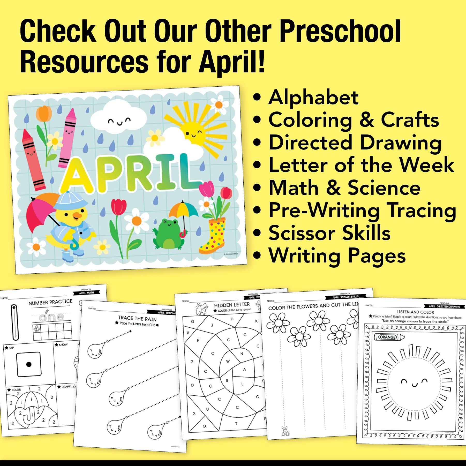Printable April Hatching Chick Craftivity