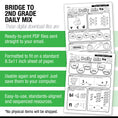 Load image into Gallery viewer, Printable Bridge To Second Grade Daily Mix Digital Summer Workbook
