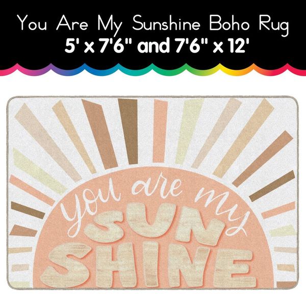 you are my sunshine boho area rug