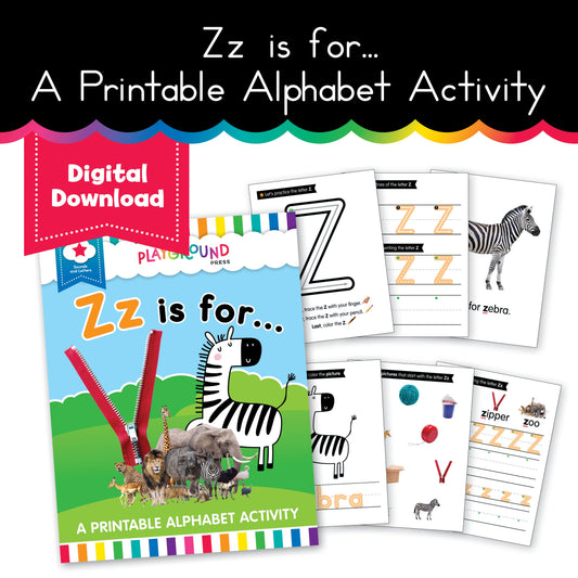 S.T.A.R. Reading: Zz is For... A Printable Alphabet Activity - Book 3