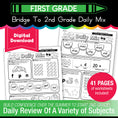 Load image into Gallery viewer, Printable Bridge To Second Grade Daily Mix Digital Summer Workbook
