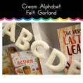 Load image into Gallery viewer, Cream Alphabet Felt Garland
