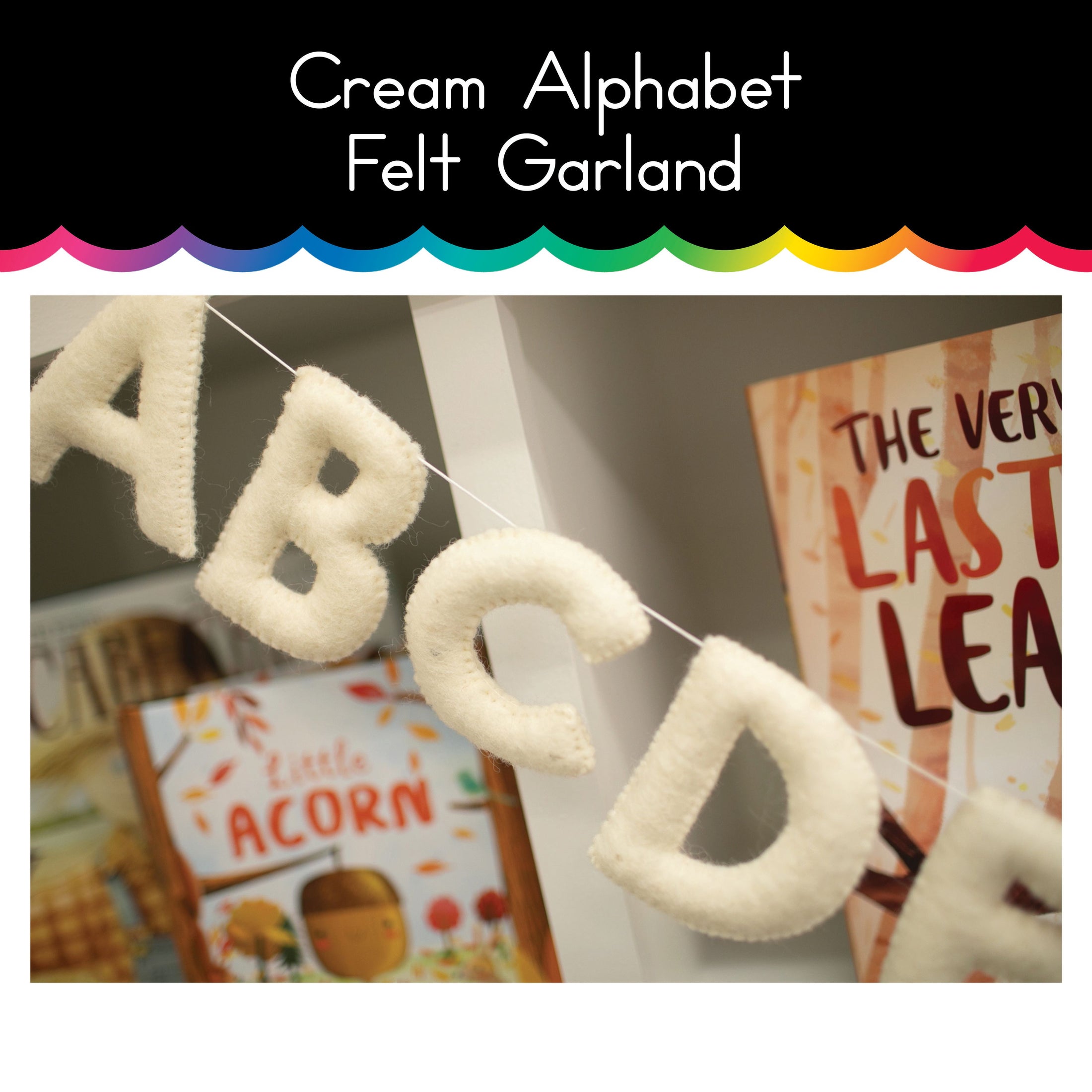 Cream Alphabet Felt Garland