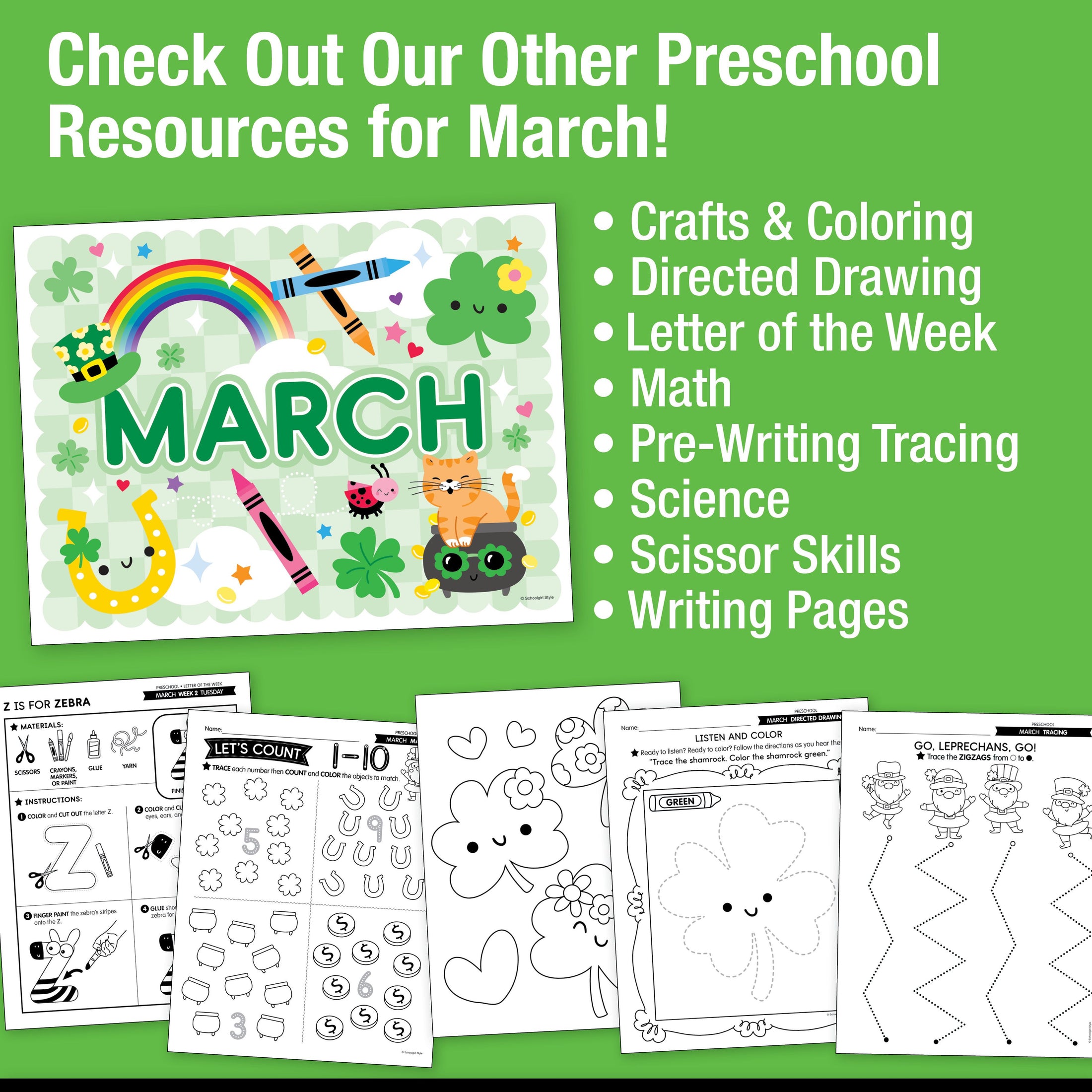 Printable March Pot of Gold Name Writing Craftivity