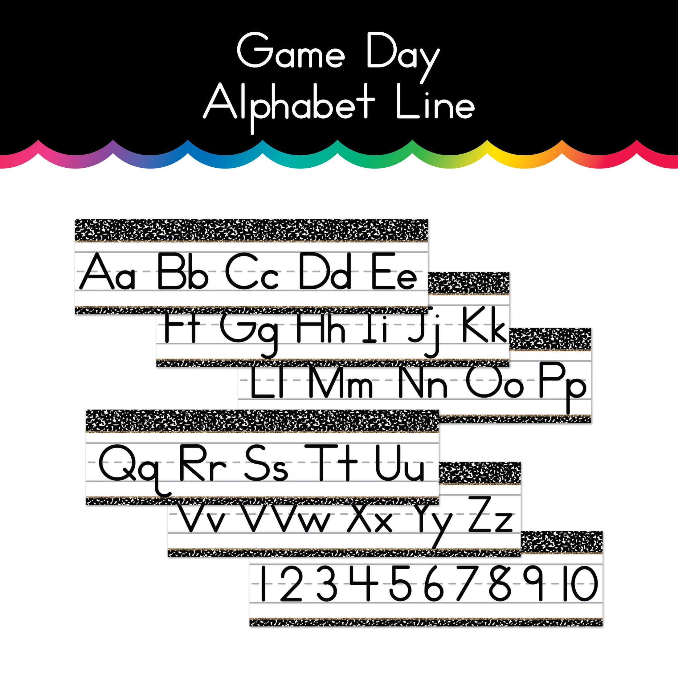 Composition Notebook Alphabet Line