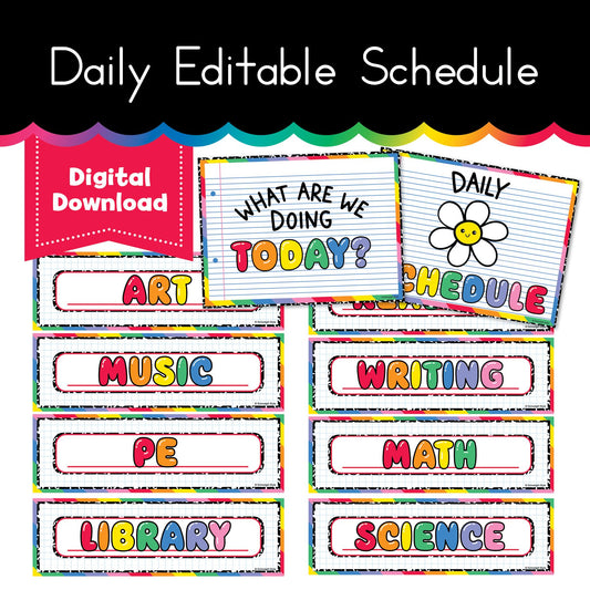 Bright Daily Editable Schedule
