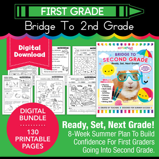 Printable Bridge To Second Grade Digital Summer Workbook