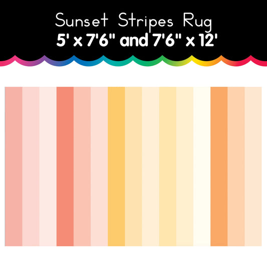 sunset stripes area rug