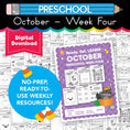 Load image into Gallery viewer, Printable Preschool October Week 4 Resources

