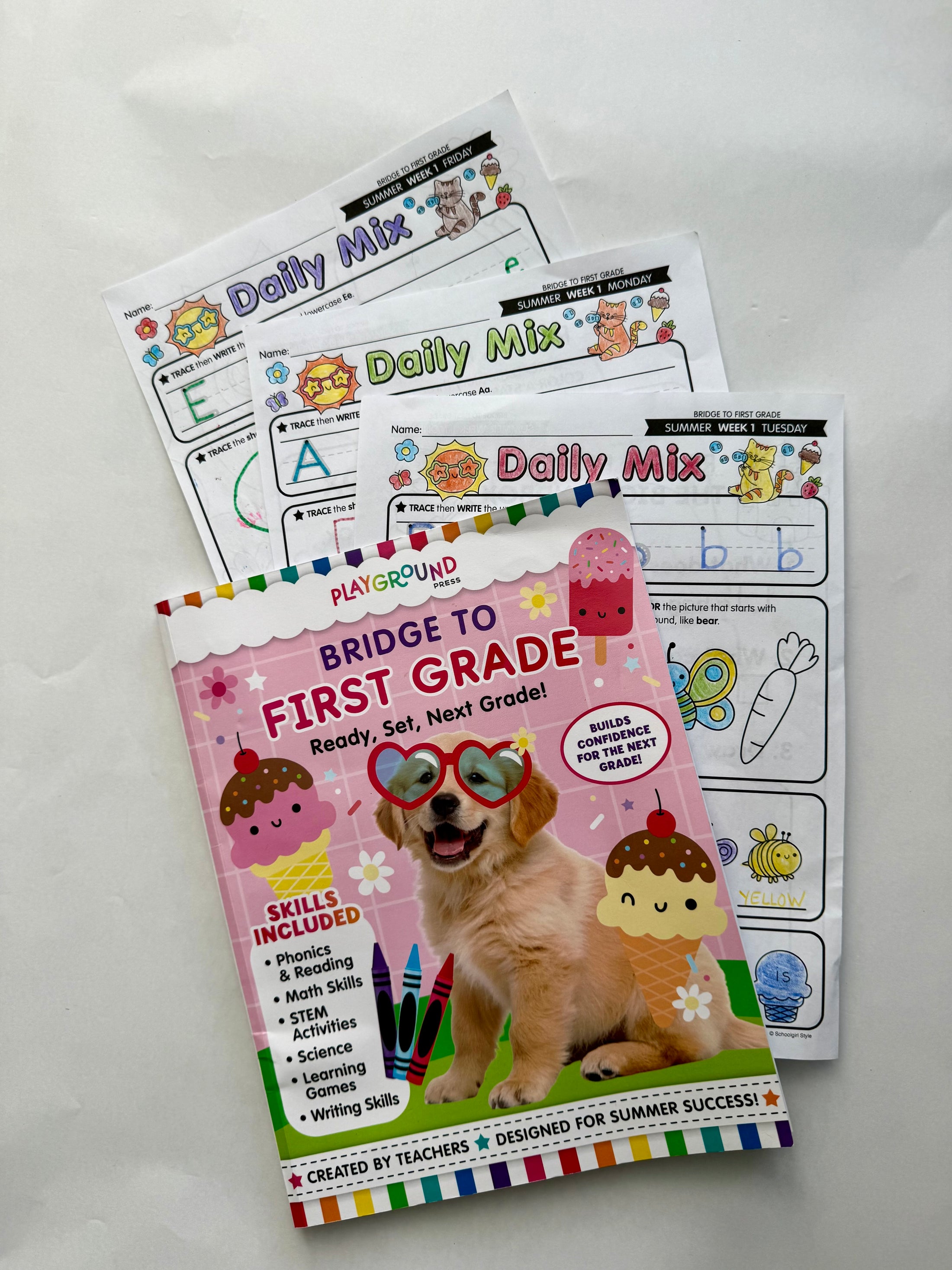 Ultimate Bridge To First Grade Pre-Printed And Digital Summer Workbook