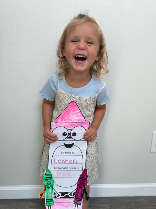 September Crayon Craftivity Bulletin Board Set