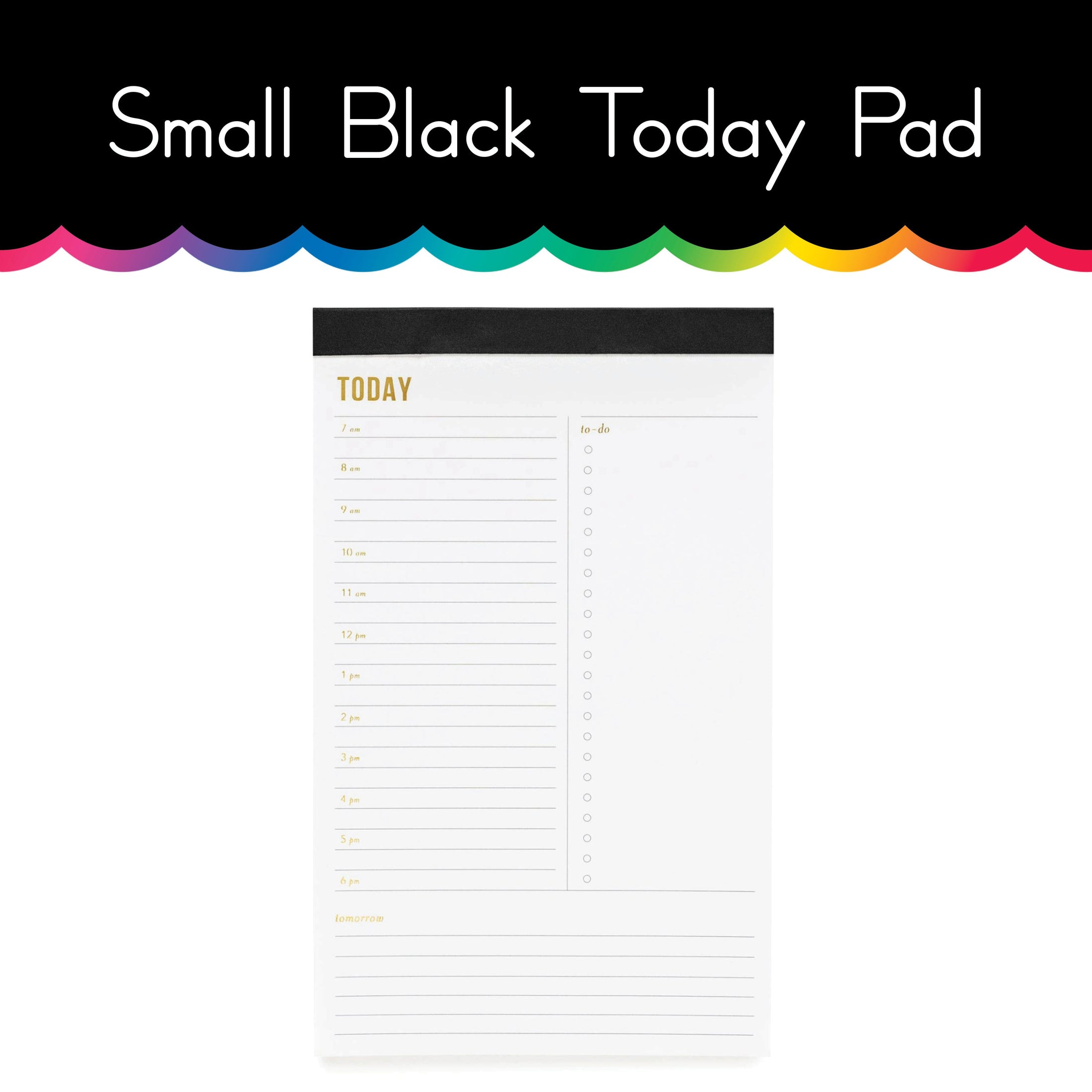 Small Black Today Pad