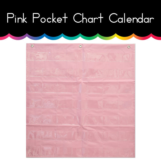 Pink Calendar Pocket Chart
