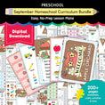 Load image into Gallery viewer, Preschool September Homeschool Thematic Unit Bundle
