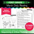 Load image into Gallery viewer, Printable First Grade March Daily Reading
