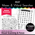 Load image into Gallery viewer, Printable May Mazes and Word Searches
