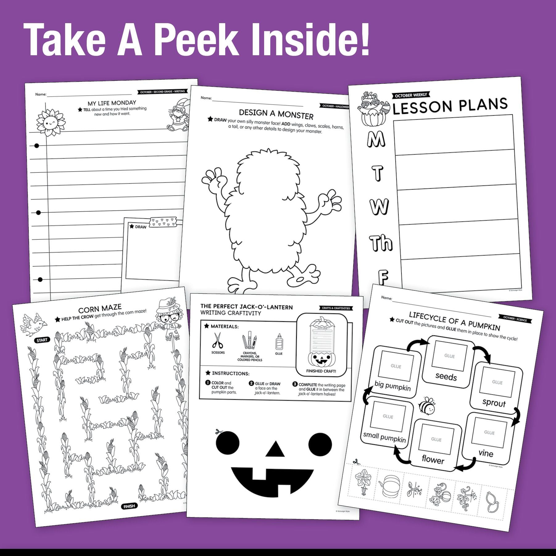 The Big Book of October Learning Second Grade