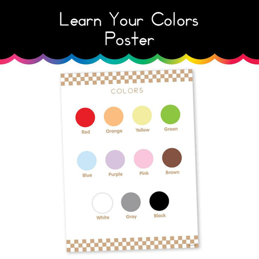 Neutral | Learn Your Colors | Home Learning Poster