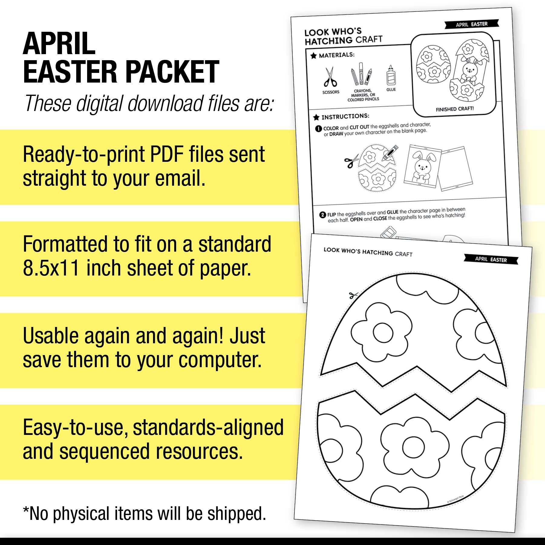 Printable April Easter Activities Pack