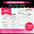 Load image into Gallery viewer, Printable Kindergarten May Daily Math
