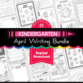 Load image into Gallery viewer, Printable Kindergarten April Writing Bundle
