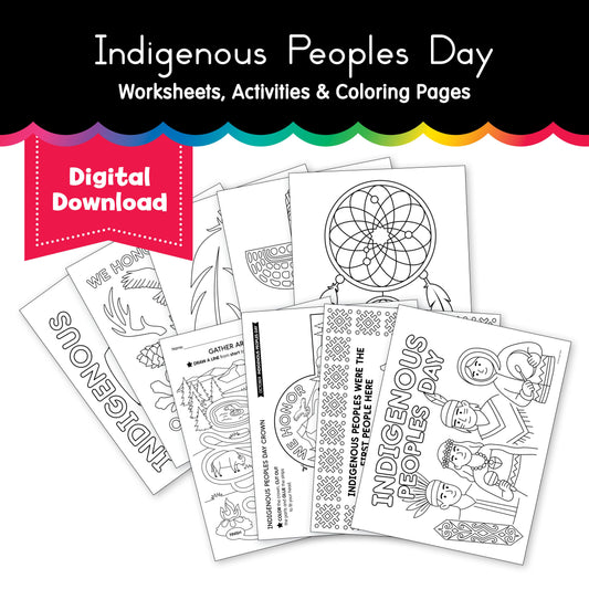 Printable Indigenous Peoples Day Worksheets, Activities and Coloring Pages
