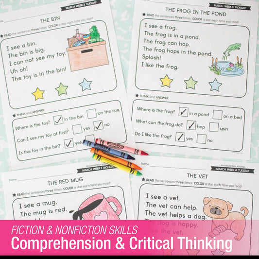 Printable Kindergarten March Daily Reading