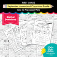 Load image into Gallery viewer, First Grade September  Homeschool Curriculum Bundle
