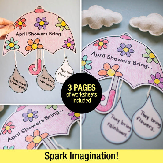 Printable April Showers Writing Craftivity
