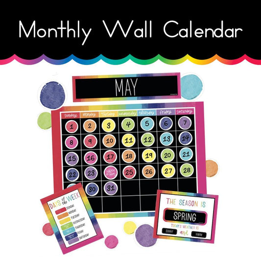 Bright Monthly Wall Calendar