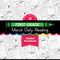Load image into Gallery viewer, Printable First Grade March Daily Reading
