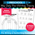 Load image into Gallery viewer, Printable Preschool May Daily Pre-Writing Tracing
