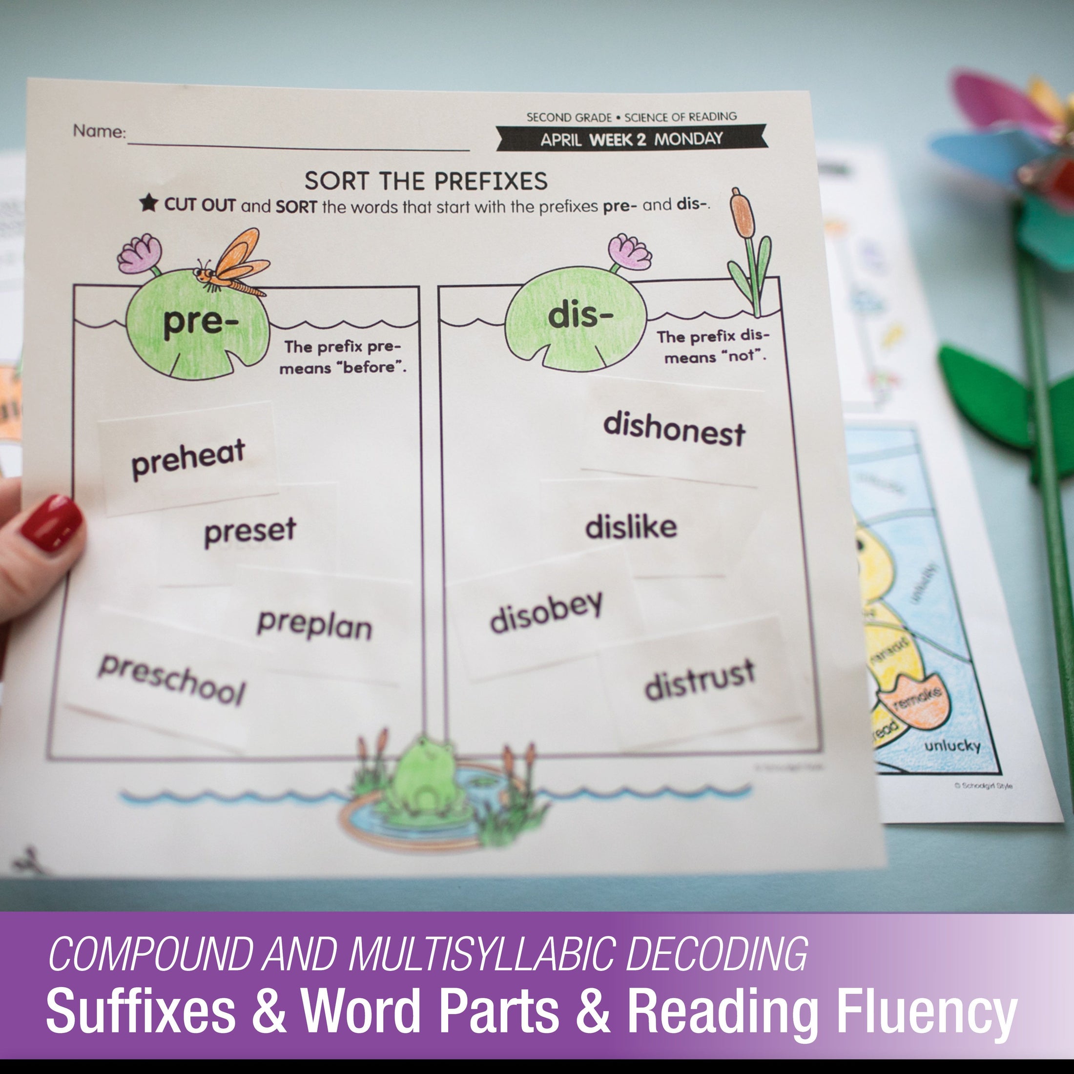 Printable Second Grade April Daily Science of Reading