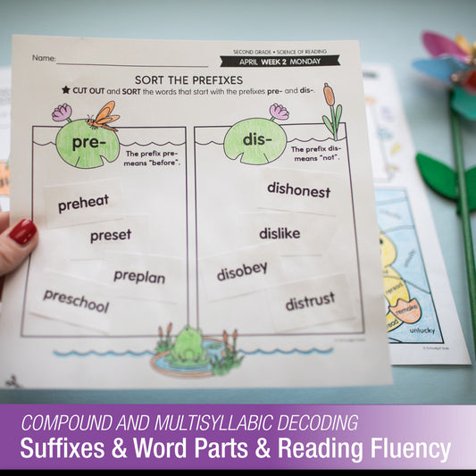 Printable Second Grade April Daily Science of Reading